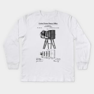 Photographic Camera Patent Black Kids Long Sleeve T-Shirt